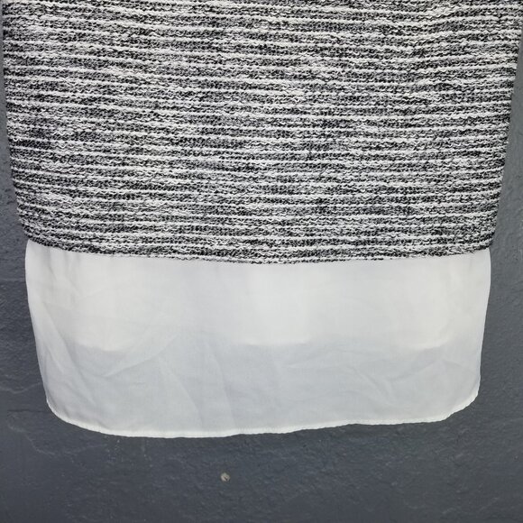 Sanctuary Vest Tank Top Women S Mixed Media Pullover Grey Tweed Sheer Hi-Low Hem - Picture 7 of 12